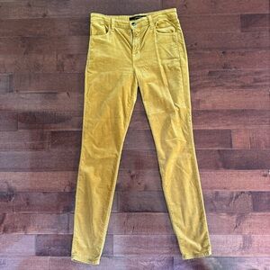 J BRAND Gold Velvet Maria Jeans, Size 28